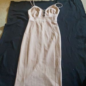 Tan or cream dress